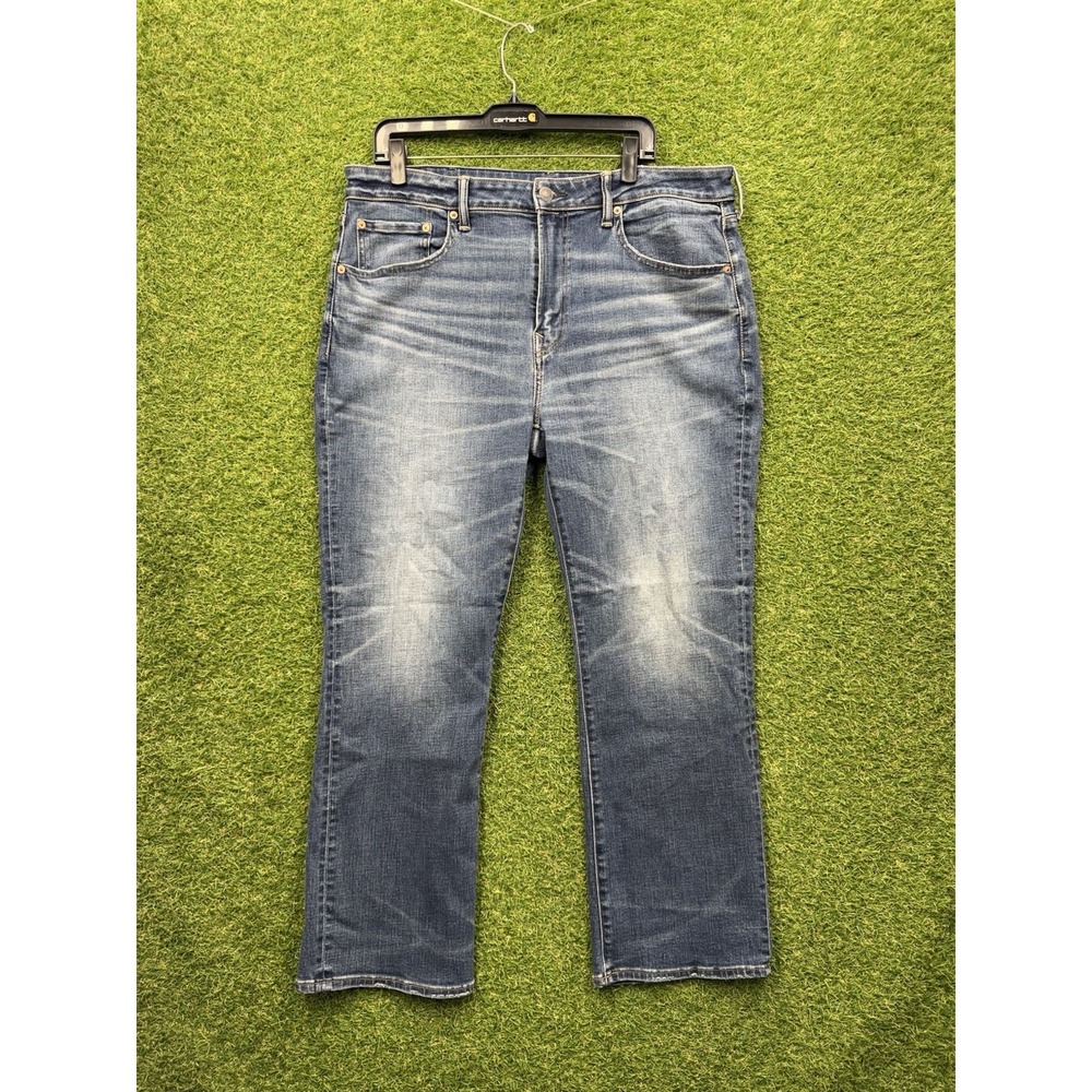 American Eagle Jeans Mens 38x30 Boot Cut Medium Wash Stretch Denim Casual y2k